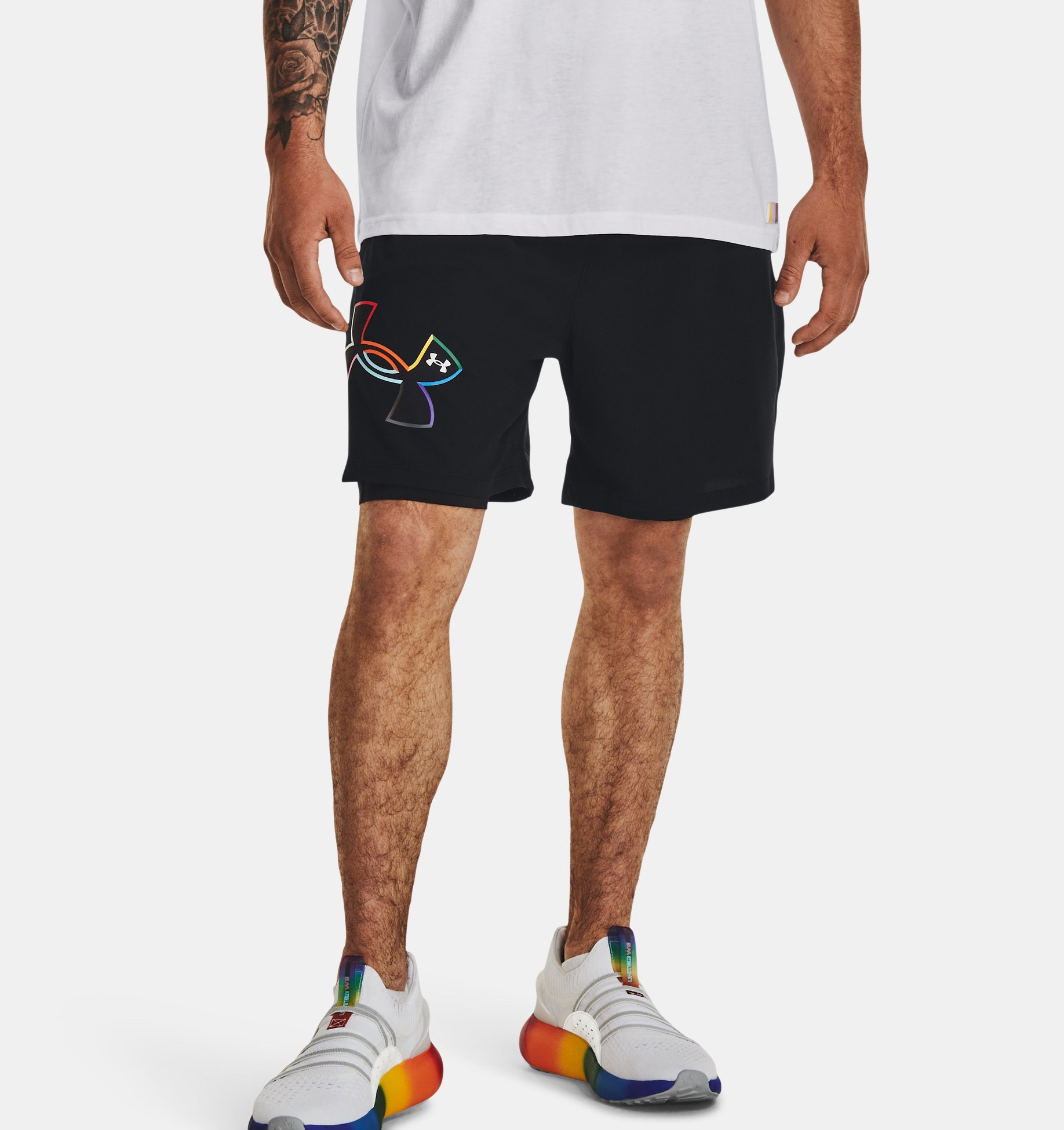 Men's UA Vanish Woven 2-in-1 Pride Shorts, Black, pdpZoomDesktop image number 0